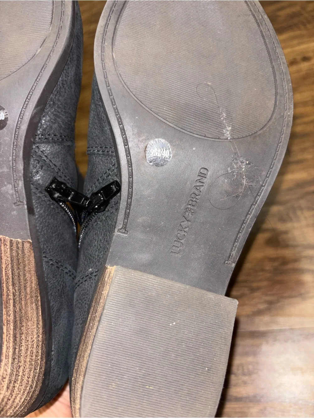 Lucky Brand Leather Ankle Boots Size 9